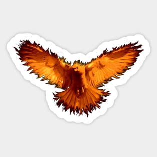 Flaming War Dove Sticker